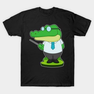 Crocodile Teacher Pointer T-Shirt
